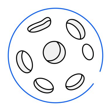 Ay modern simgesi, vektör illüstrasyonu