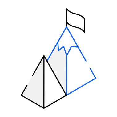 Görev yerine getirildi modern simge, vektör illüstrasyonu