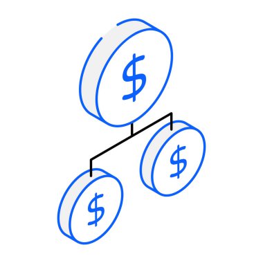 Finansal Ağ Modern simgesi, vektör illüstrasyonu