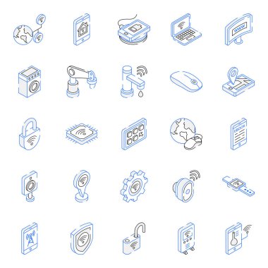 Web tasarımı için vektör simgeleri kümesi