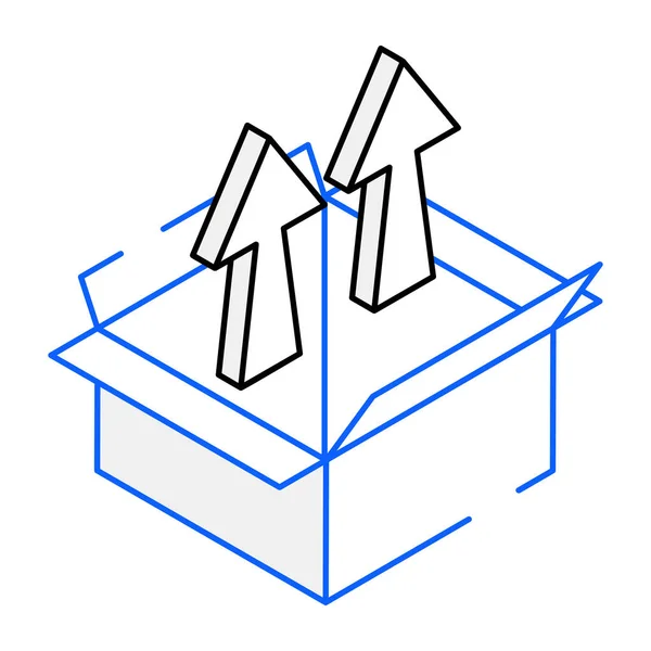 Unboxing Modern Icoon Vector Illustratie — Stockvector