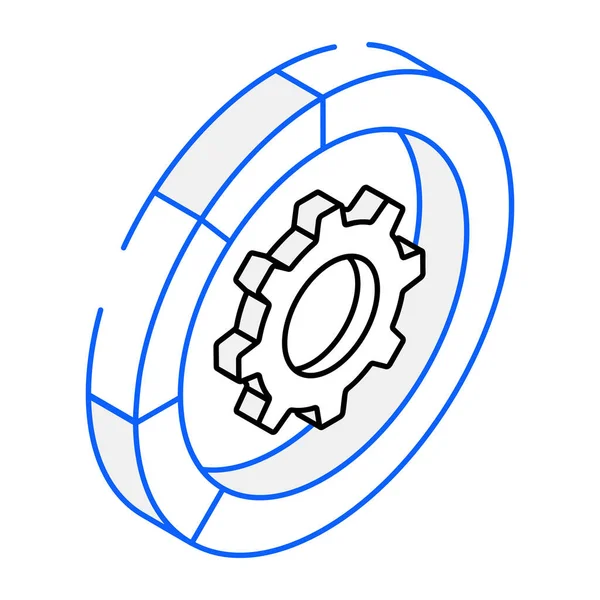 Gestión Datos Icono Moderno Ilustración Vectorial — Vector de stock