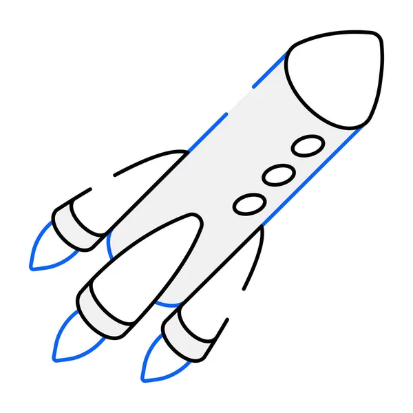Icono Moderno Nave Espacial Ilustración Vectorial — Vector de stock