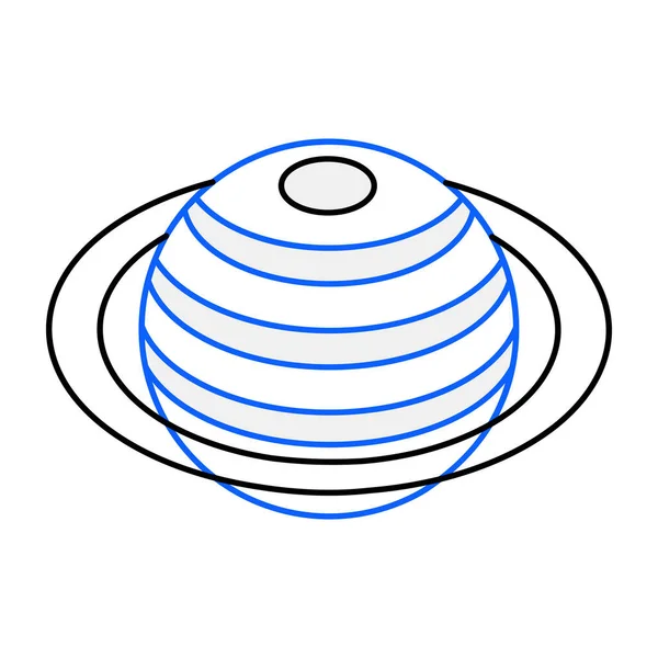 Modern Gezegen Simgesi Vektör Illüstrasyonu — Stok Vektör