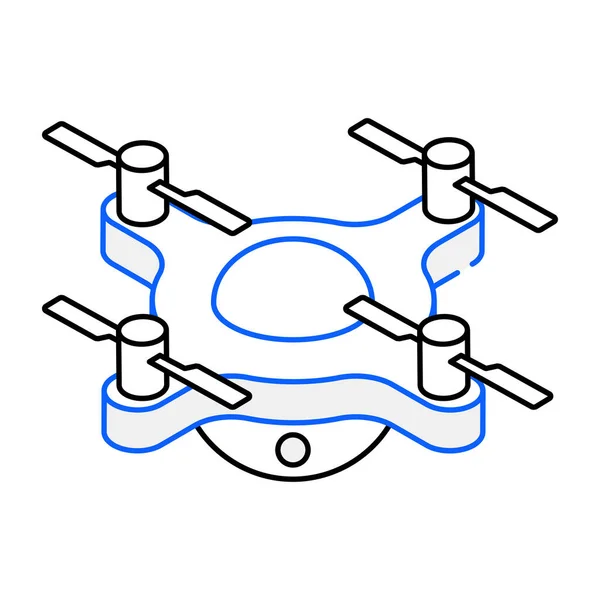 Kamera Drona Współczesna Ikona Ilustracja Wektora — Wektor stockowy