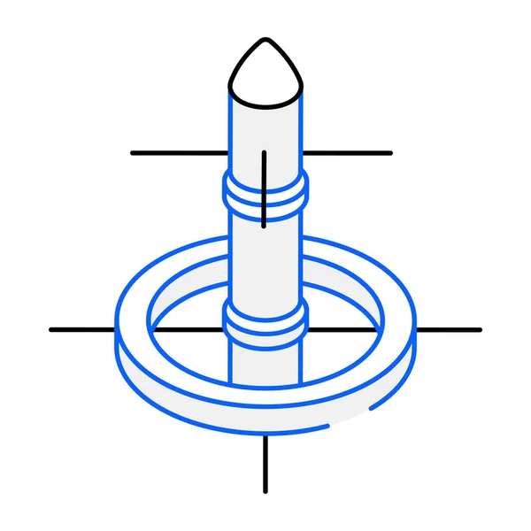 Rocket Moderní Ikona Vektorové Ilustrace — Stockový vektor