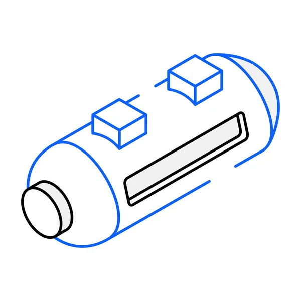 Uzay Kapsülü Modern Simgesi Vektör Illüstrasyonu — Stok Vektör