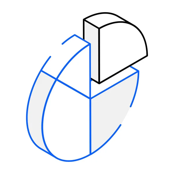 Grafico Torta Icona Moderna Illustrazione Vettoriale — Vettoriale Stock