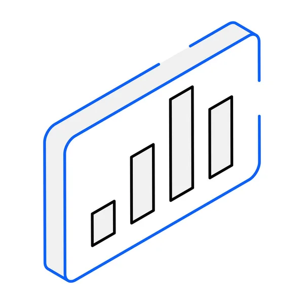 Moderní Ikona Sloupcového Grafu Vektorová Ilustrace — Stockový vektor