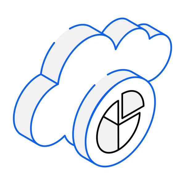 Cloud Analytics Modernes Symbol Vektorillustration — Stockvektor