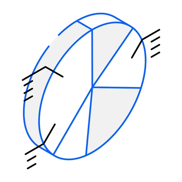 Sectional Pie Modernes Symbol Vektorillustration — Stockvektor