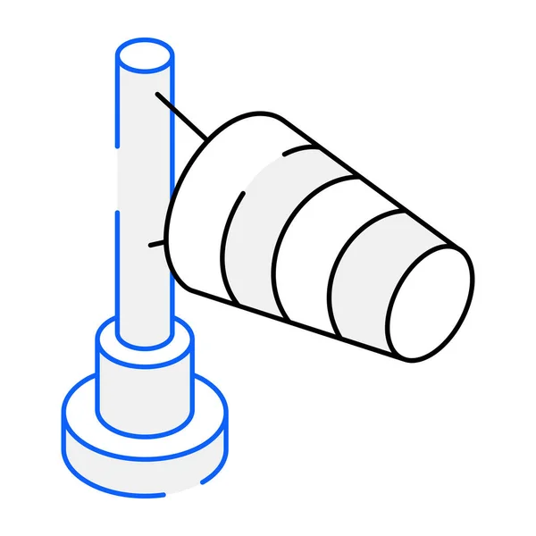 Windsack Modernes Symbol Vektorillustration — Stockvektor