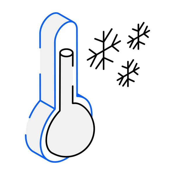 Παγωμένη Σύγχρονη Εικόνα Θερμοκρασίας Διανυσματική Απεικόνιση — Διανυσματικό Αρχείο