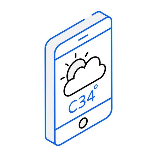 Cloud Computing Mobile Phone Vector Illustration — Stock Vector