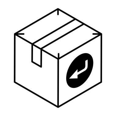 Kutular ve karton vektör illüstrasyon tasarımı içeren kutu