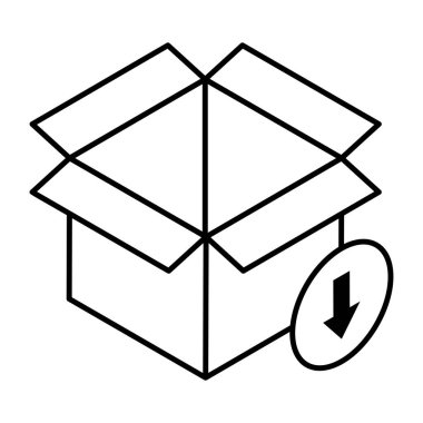 Kutular ve karton vektör illüstrasyon tasarımı içeren kutu