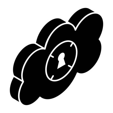 bulut hesaplama simgesi, vektör illüstrasyonu