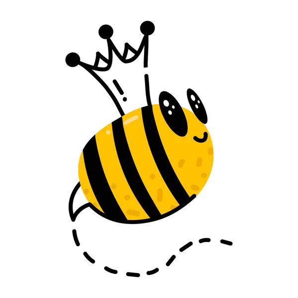 Abeille Avec Icône Miel Dessin Vectoriel Illustration — Image vectorielle