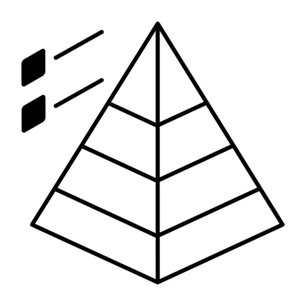 Ilustração Vetor Ícone Pirâmide — Vetor de Stock