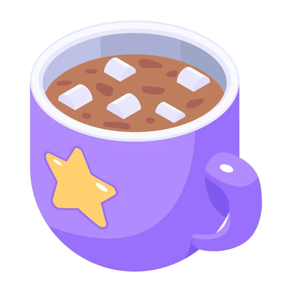 Vector Ilustración Una Taza Dibujos Animados Café — Vector de stock