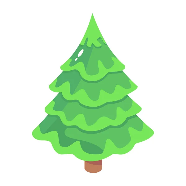 Weihnachtsbaum Ikone Vektor Illustration Design — Stockvektor