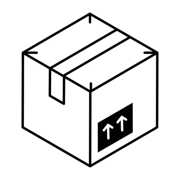 Boîte Icône Vectoriel Illustration — Image vectorielle