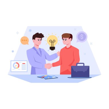 Doktor ve hasta ofiste birlikte çalışıyorlar. vektör illüstrasyonu