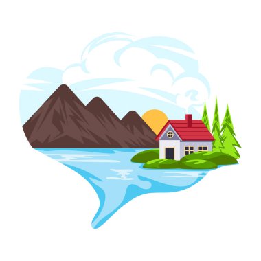 dağlar ve gökyüzü ile dağ manzara