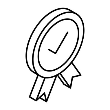 Madalya ve işaret simgesi. Web için ödül topu vektör simgelerinin özet çizimi