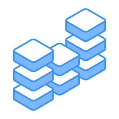 Kitap yığını ikon vektörü. Tuğlaların izometrik çizimi. beyaz arkaplanda izole.