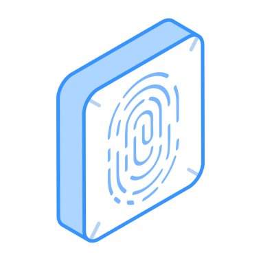 parmak izi vektör illüstrasyonu. düz stil ince çizgi ile döşenmiştir..