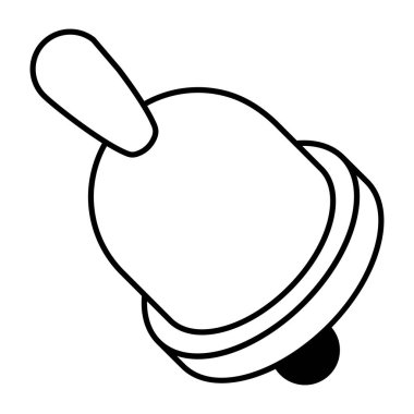 Bir top ikonunun çizgi çizimi. Web için şeker vektör simgelerinin özet çizimi