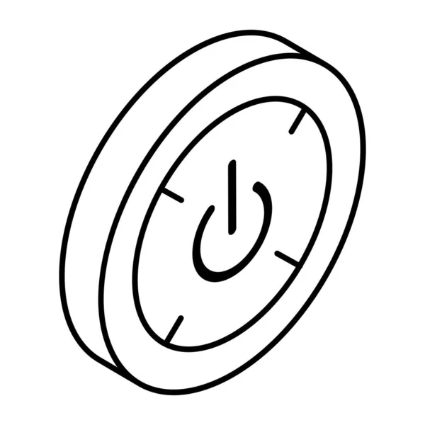 Icône Ligne Électrique Illustration Vectorielle — Image vectorielle