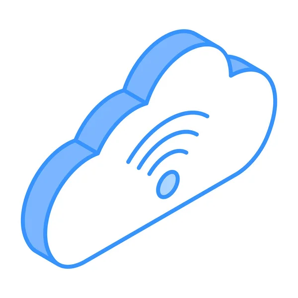 Cloud Computing Network Icon Vector Illustration Design — Stockvektor