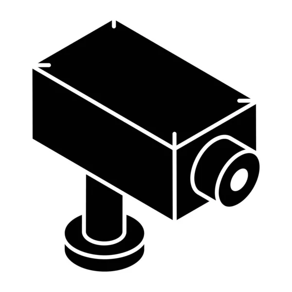 Ikona Systemu Bezpieczeństwa Izometria Ikon Wektorowych Kamery Cctv Projektowania Stron — Wektor stockowy