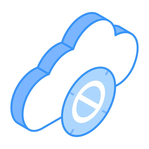 Cloud Computing Data Storage Εικονίδιο Διανυσματική Απεικόνιση — Διανυσματικό Αρχείο