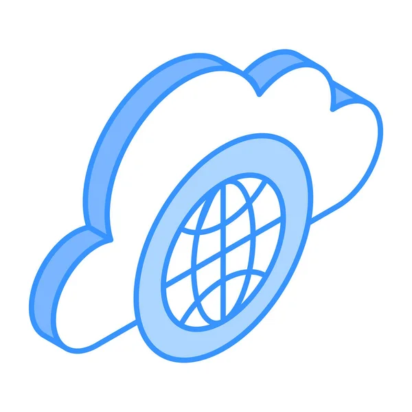 Cloud Computing Network Icon Vector Illustration Design — Stockvektor