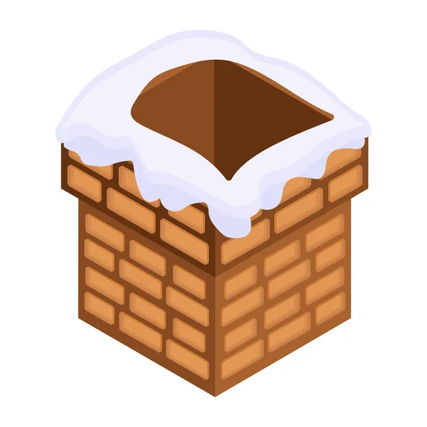 Wooden Box Snow Ice Cubes Vector Illustration Design — Stock Vector