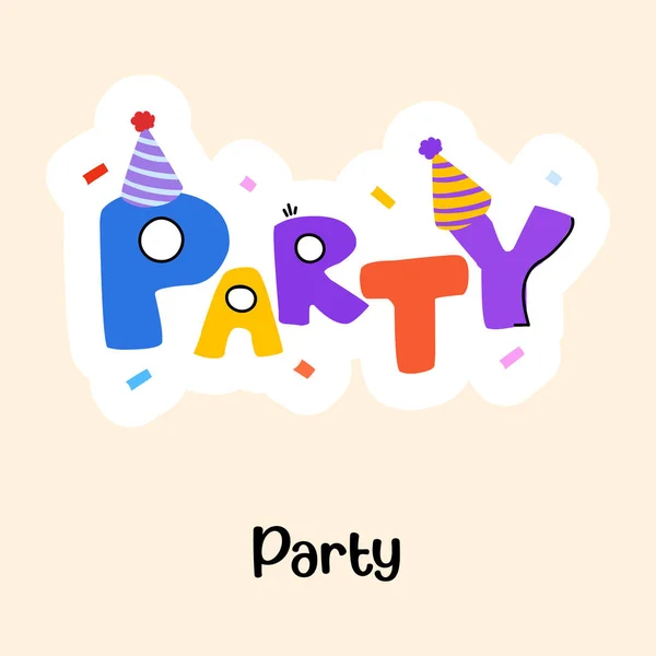 Happy Birthday Party Einladungskarte Mit Bunten Luftballons — Stockvektor