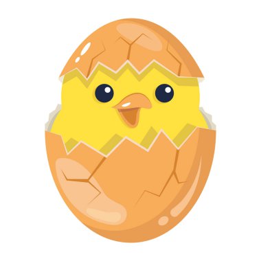 Beyaz arka planda gülücüklü yumurta