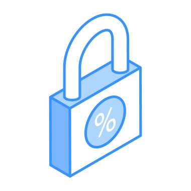 asma kilit ikon vektör çizimi