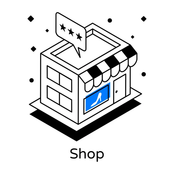 Tienda Icono Web Ilustración Simple — Vector de stock