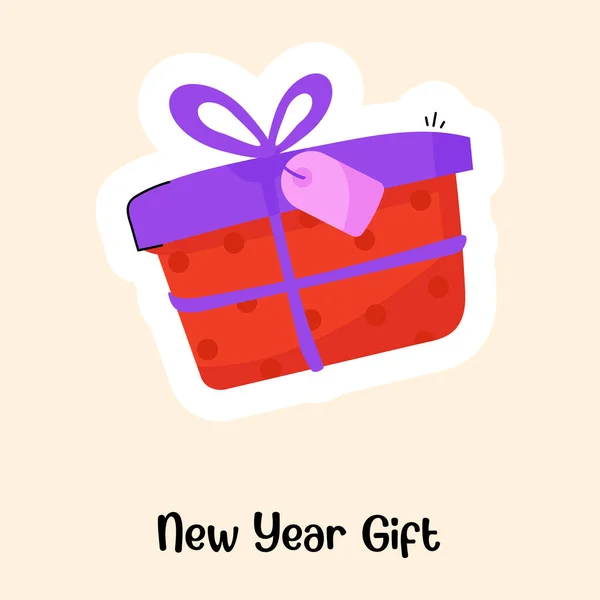 Boîte Cadeau Avec Cadeaux Arc Illustration Vectorielle — Image vectorielle