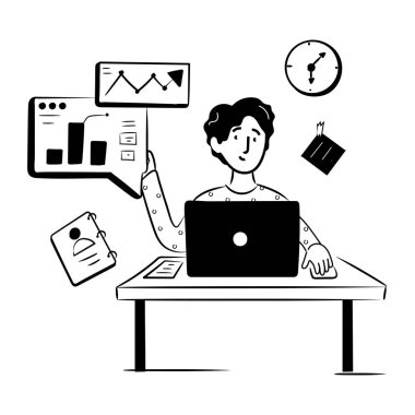 Pazar Büyümesi modern tasarım, vektör illüstrasyonu