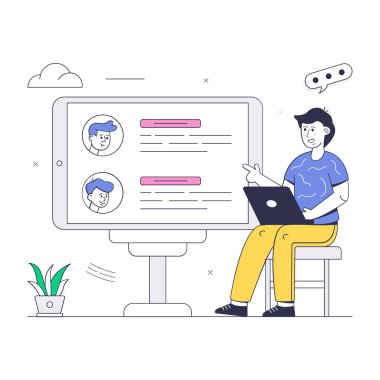 HR modern tasarım, vektör illüstrasyonu