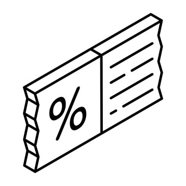 İndirim makbuzu modern tasarım, vektör illüstrasyonu