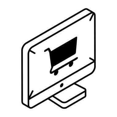 Dijital Alışveriş modern tasarım, vektör illüstrasyonu