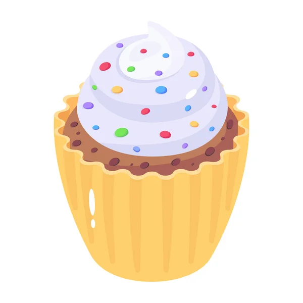 Cupcake Diseño Moderno Ilustración Vectorial — Vector de stock