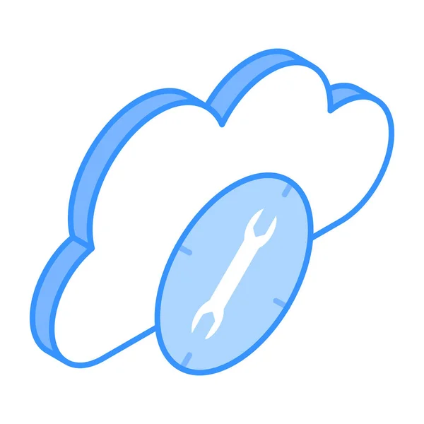 Cloud Συντήρηση Σύγχρονο Σχεδιασμό Διανυσματική Απεικόνιση — Διανυσματικό Αρχείο