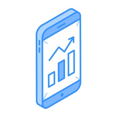 Mobil grafik modern tasarım, vektör illüstrasyonu 